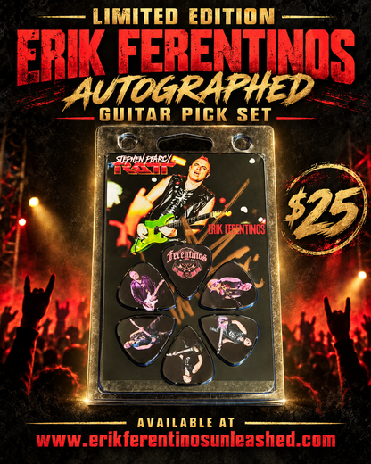 Limited Edition Erik Ferentinos Autographed Guitar Pick Set